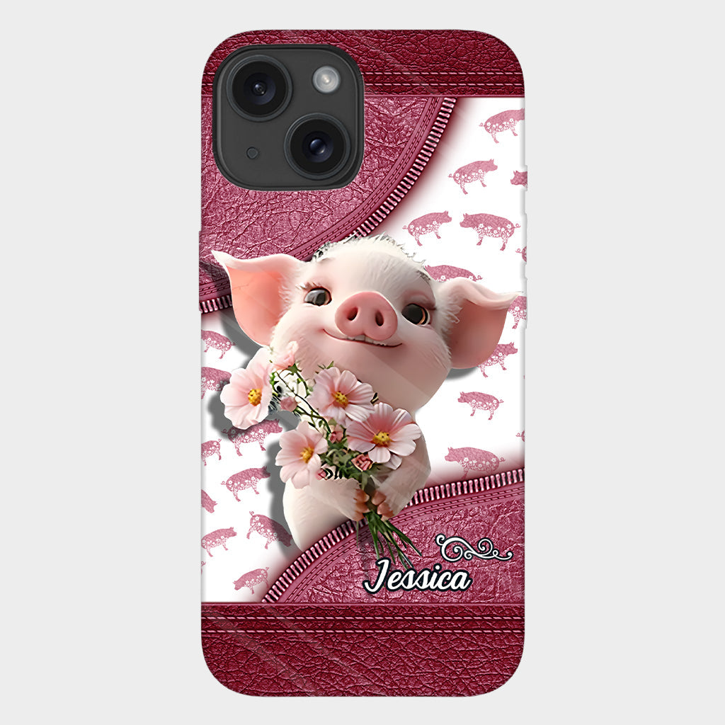 Coque de téléphone personnalisée « Amoureux des cochons » avec impression intégrale