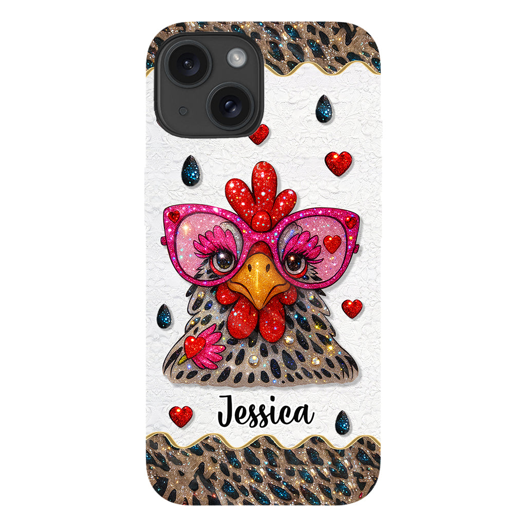 Coque de téléphone personnalisée Crazy Chicken Lady - Motif poulet intégral