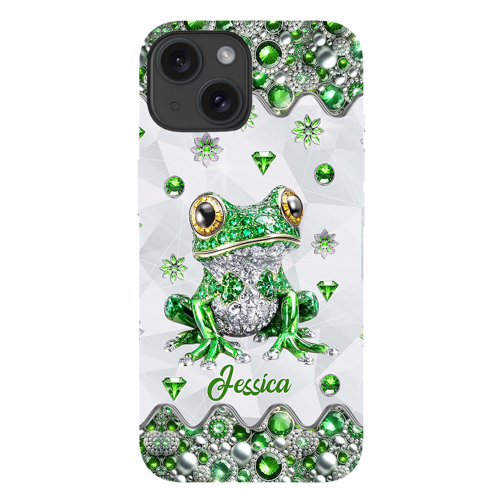 Une fille qui adore les grenouilles - Coque de téléphone personnalisée avec motif grenouille