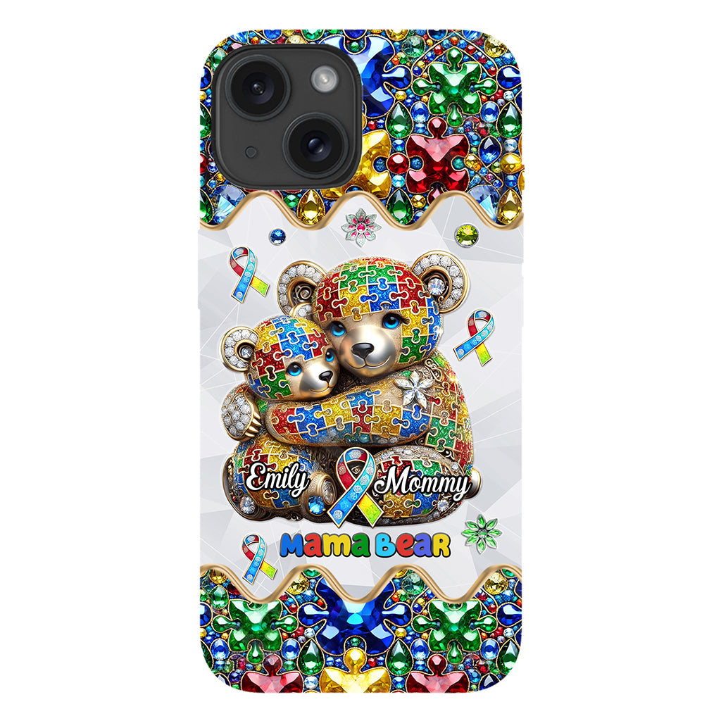 Mama Bear - Personalized Autism Awareness Full Print Phone Case