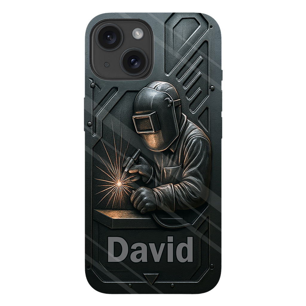 Coque de téléphone personnalisée avec motif de soudeur - Hommes soudeurs stylés