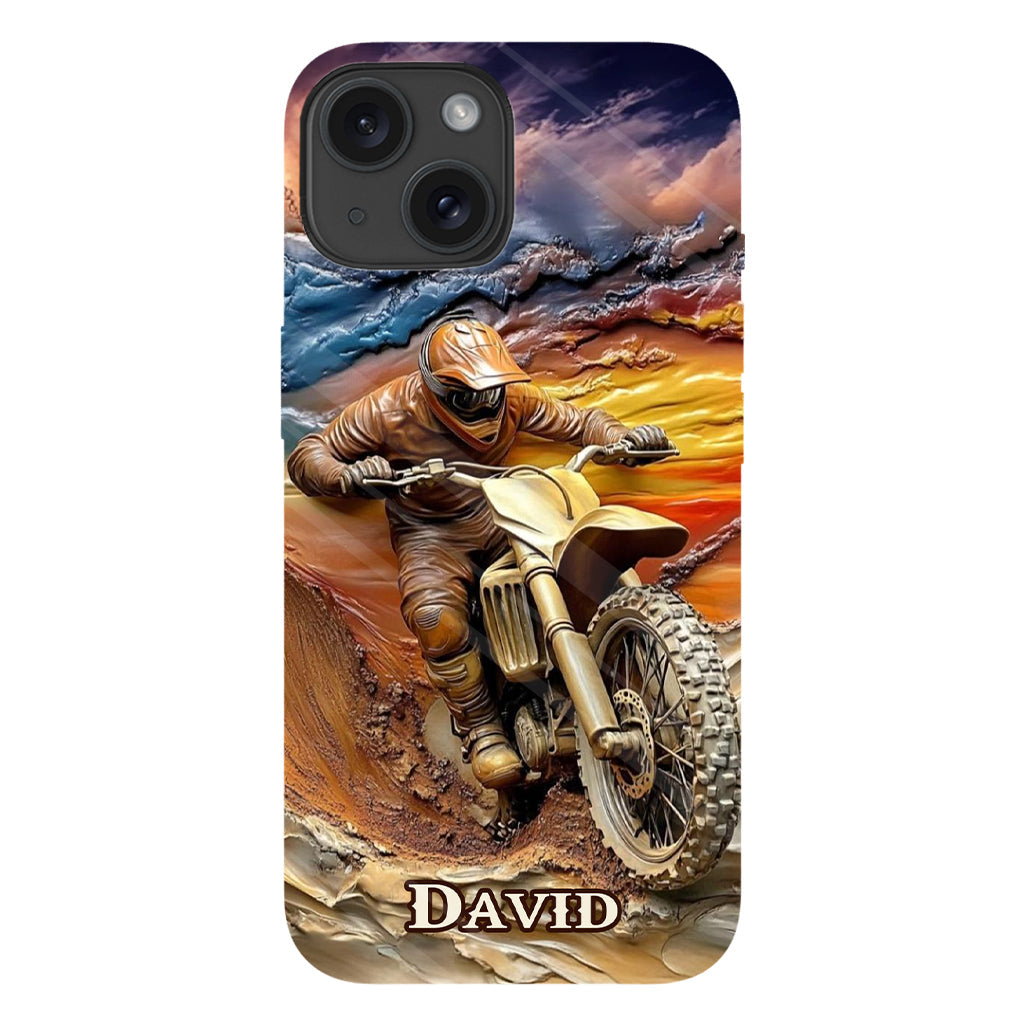 Born To Ride - Personalized Dirt Bike Full Print Phone Case