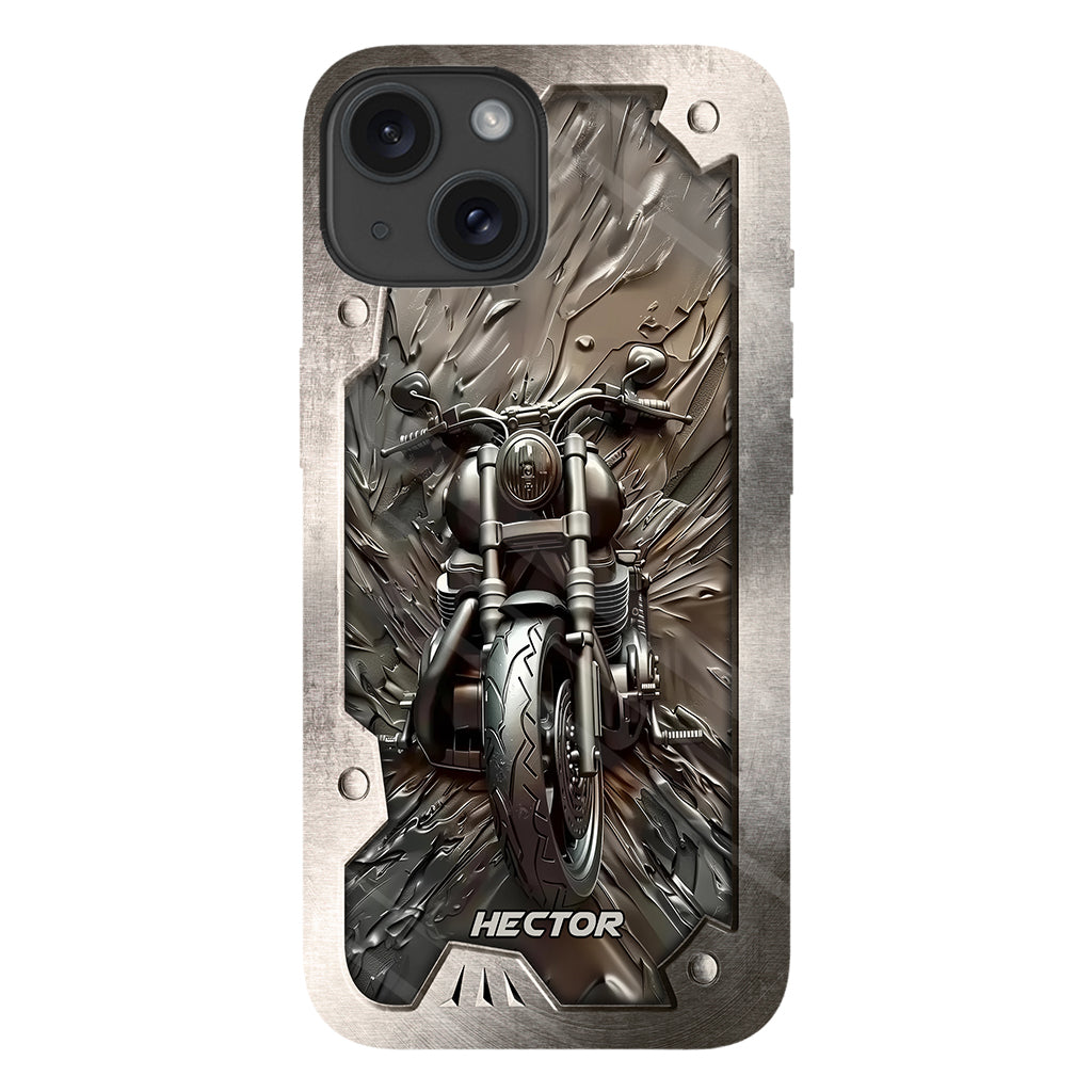 Coque de téléphone personnalisée avec motif motard vintage - Moto vintage