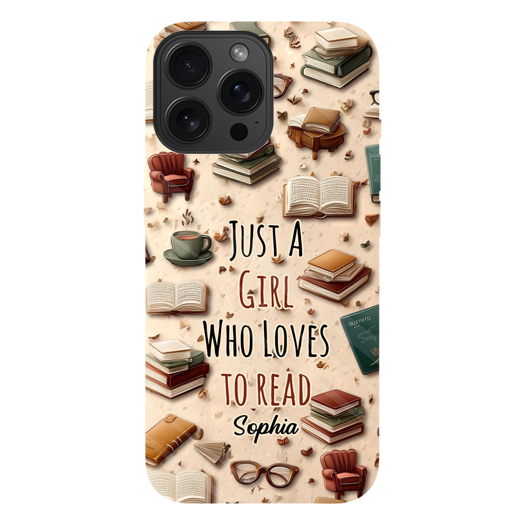 Just a Girl who Loves to Read - Personalized Book Full Print Phone Case