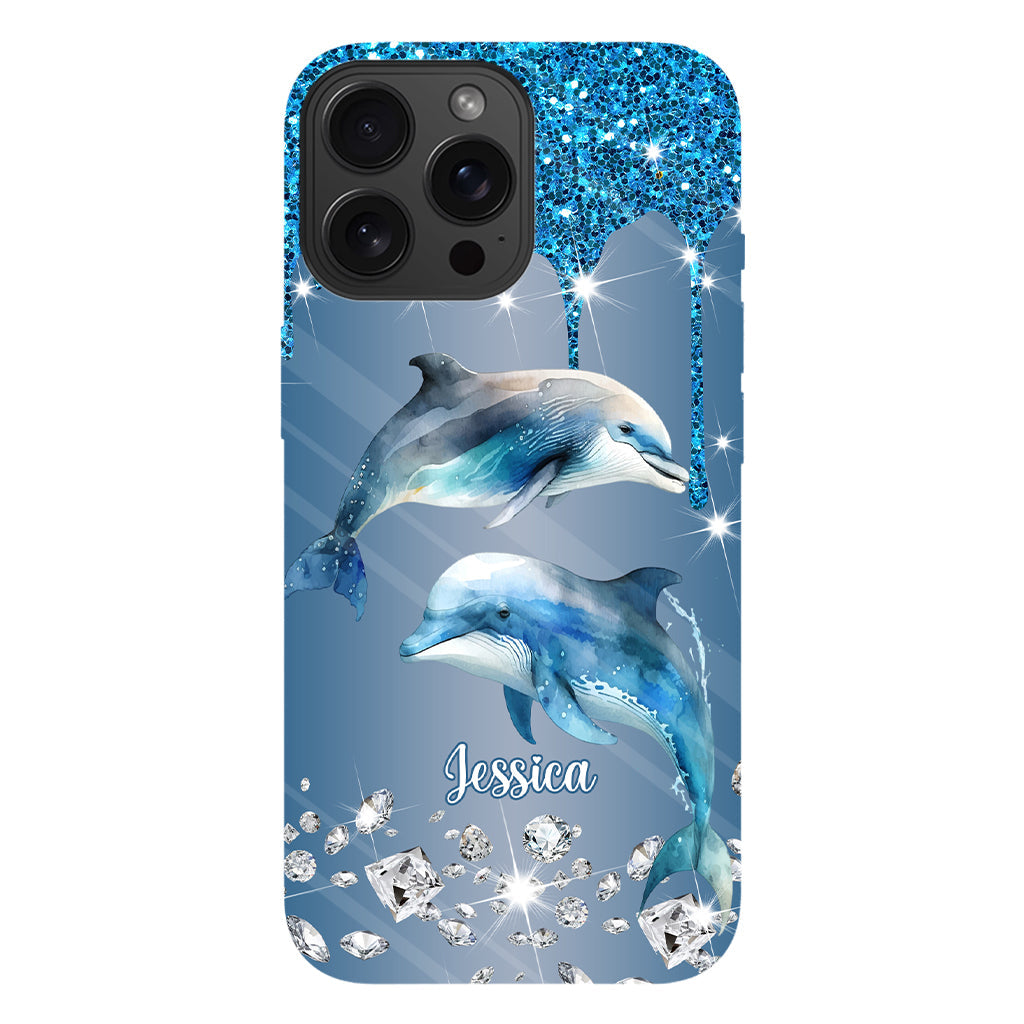 Magnifiques dauphins - Coque de téléphone personnalisée avec impression intégrale de dauphins