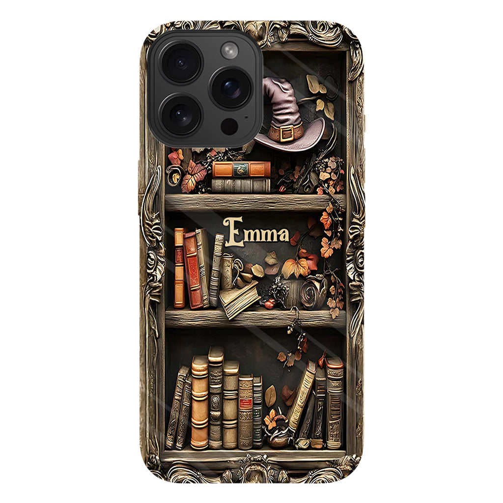 Hat And Books - Personalized Witch Full Print Phone Case