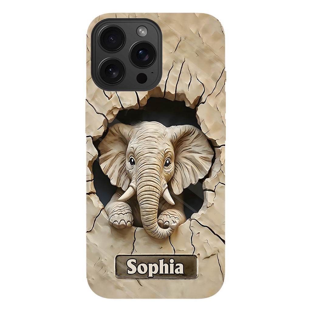 Love Elephant - Personalized Elephant Full Print Phone Case