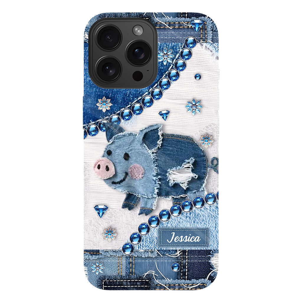 Coque de téléphone personnalisée pour amoureux des cochons - Cochon mignon - Impression intégrale