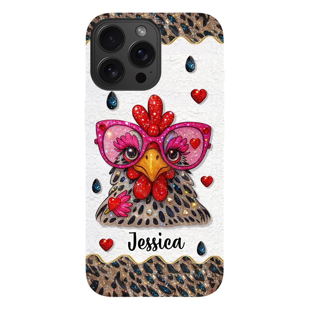 Coque de téléphone personnalisée Crazy Chicken Lady - Motif poulet intégral