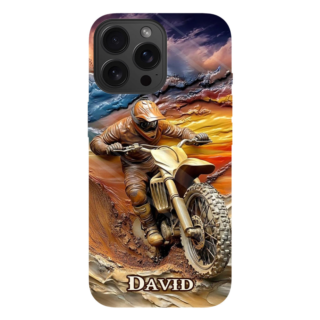 Born To Ride - Personalized Dirt Bike Full Print Phone Case