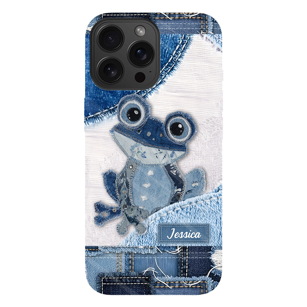 Coque de téléphone personnalisée Love Frog avec motif grenouille