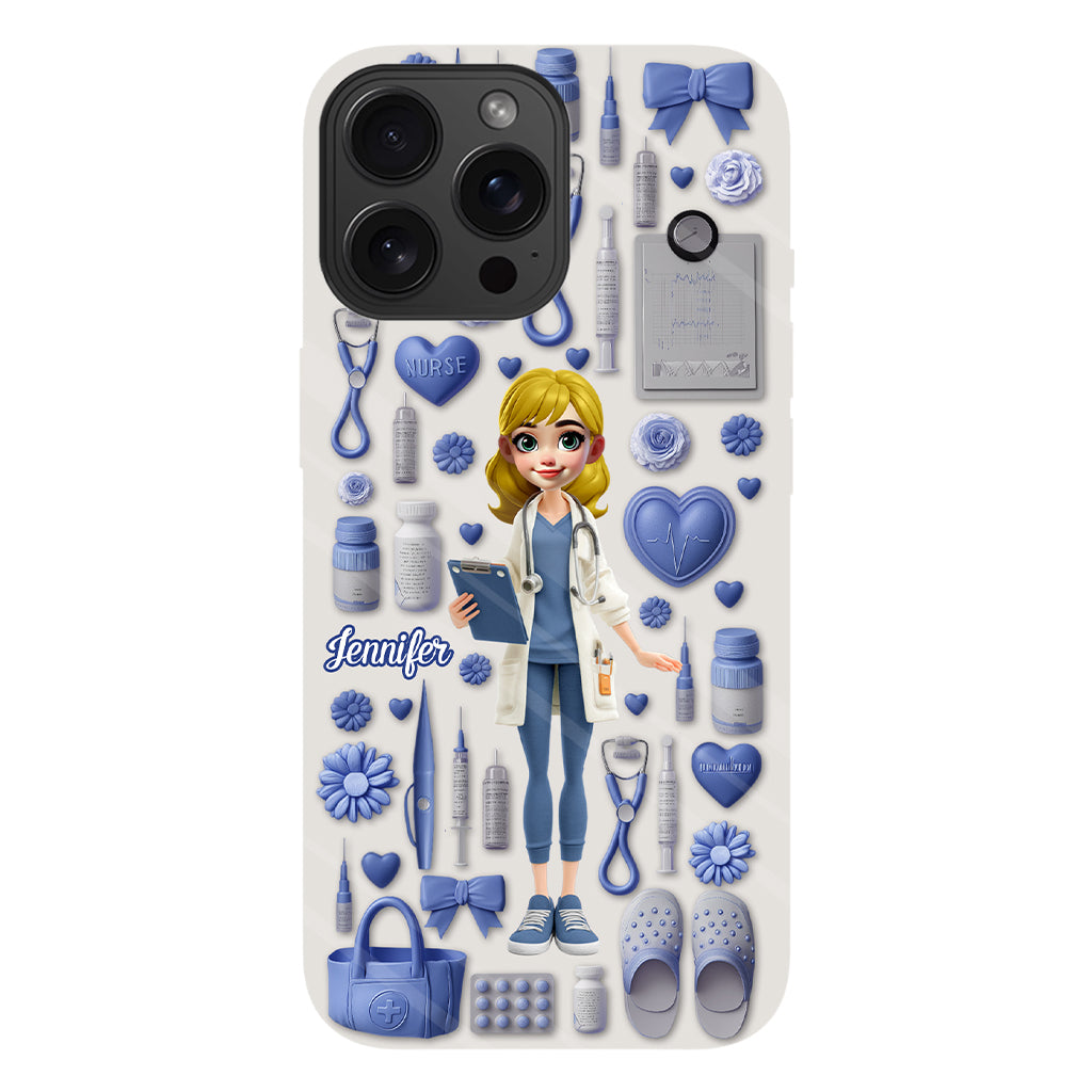 Nursing Is A Work Of Heart - Personalized Nurse Full Print Phone Case