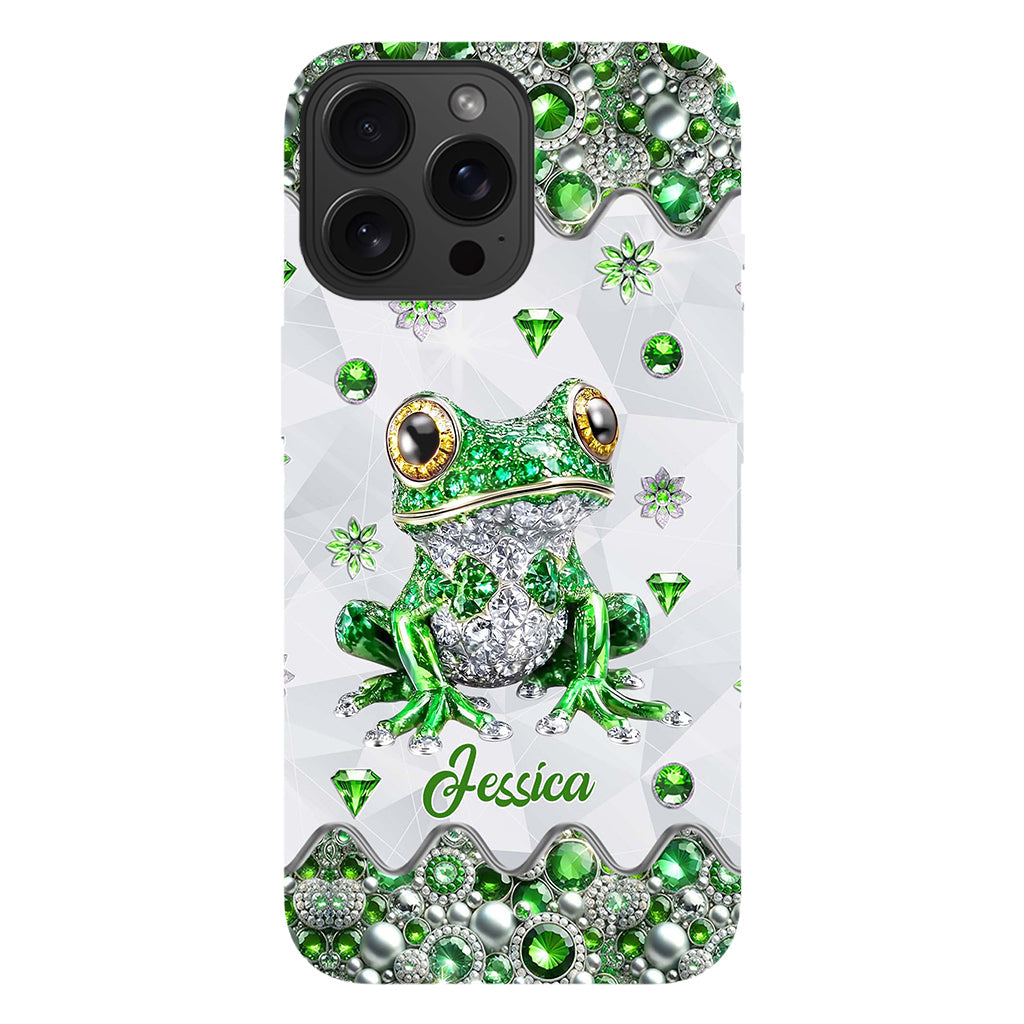 Une fille qui adore les grenouilles - Coque de téléphone personnalisée avec motif grenouille