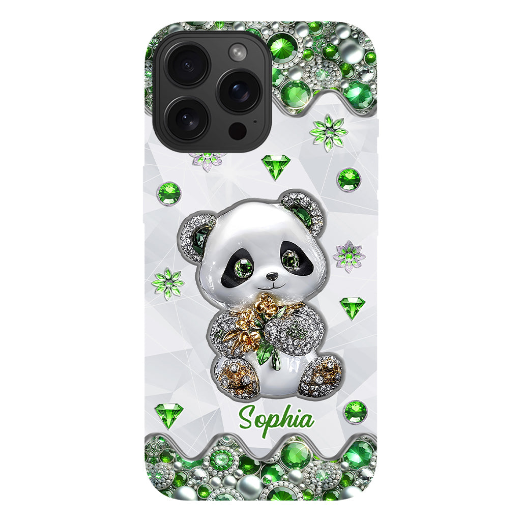 Einfach ein Mädchen, das Pandas liebt – Personalisierte Handyhülle mit Panda-Motiv
