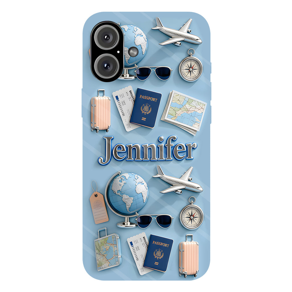 Just A Girl Who Loves Travelings - Personalized Travelling Full Print Phone Case
