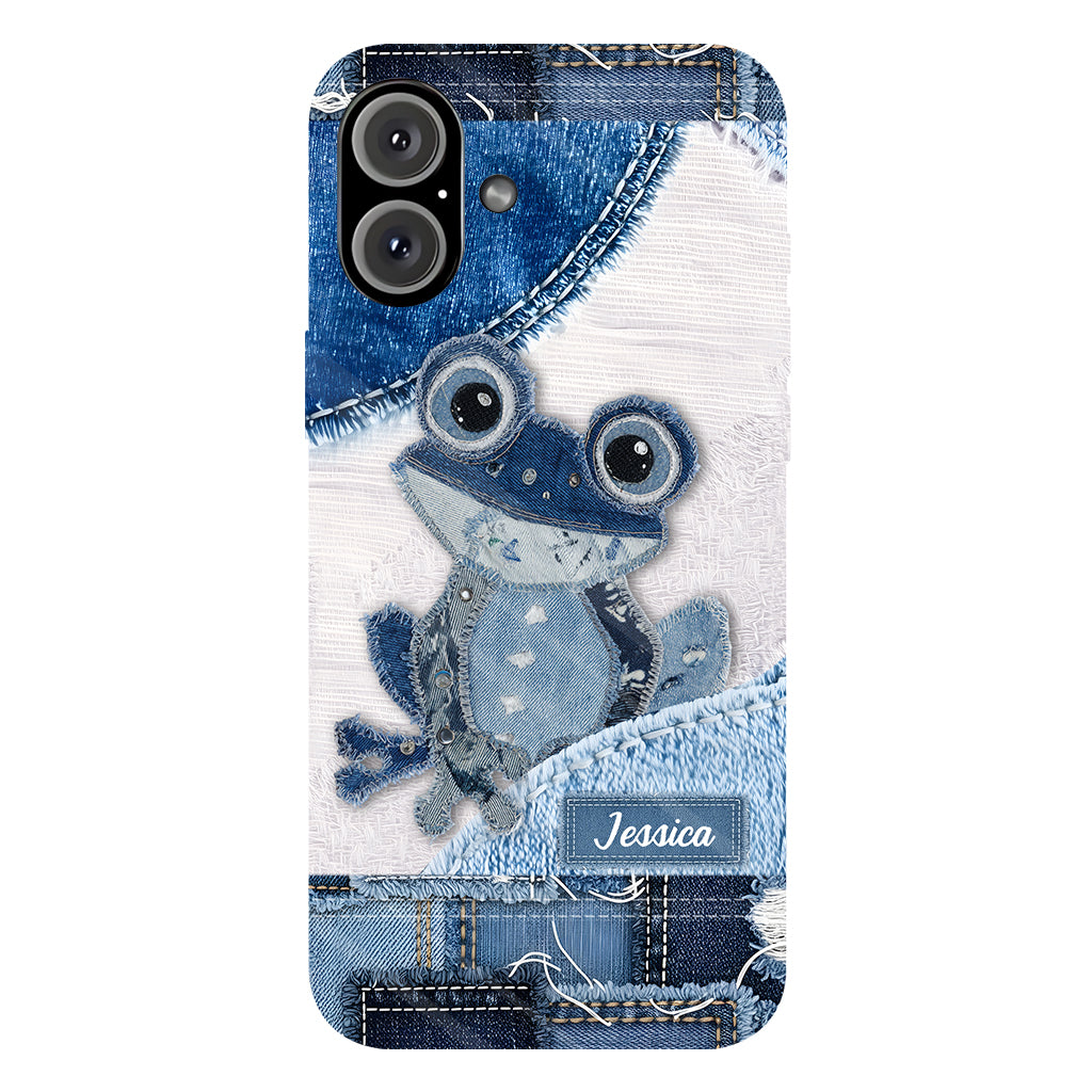 Coque de téléphone personnalisée Love Frog avec motif grenouille