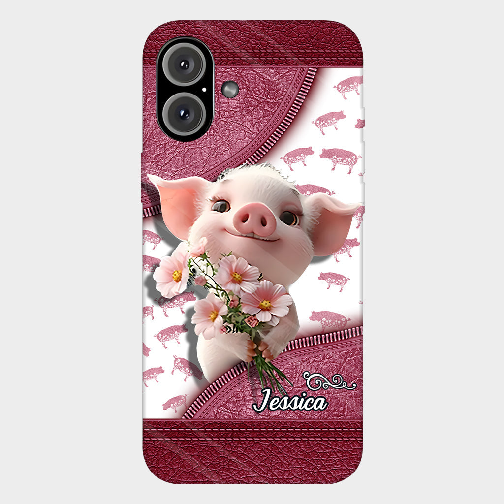 Coque de téléphone personnalisée « Amoureux des cochons » avec impression intégrale