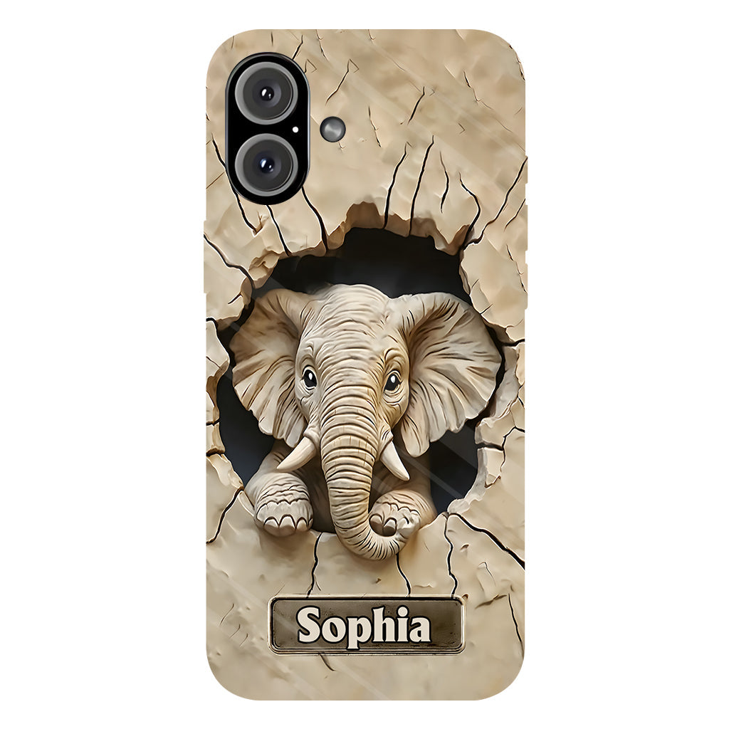 Love Elephant - Personalized Elephant Full Print Phone Case