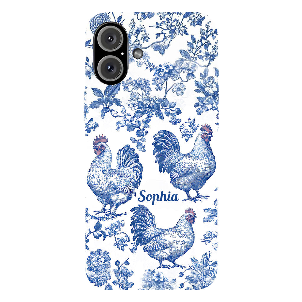 Chicken Toile de Jouy - Personalized Chicken Full Print Phone Case