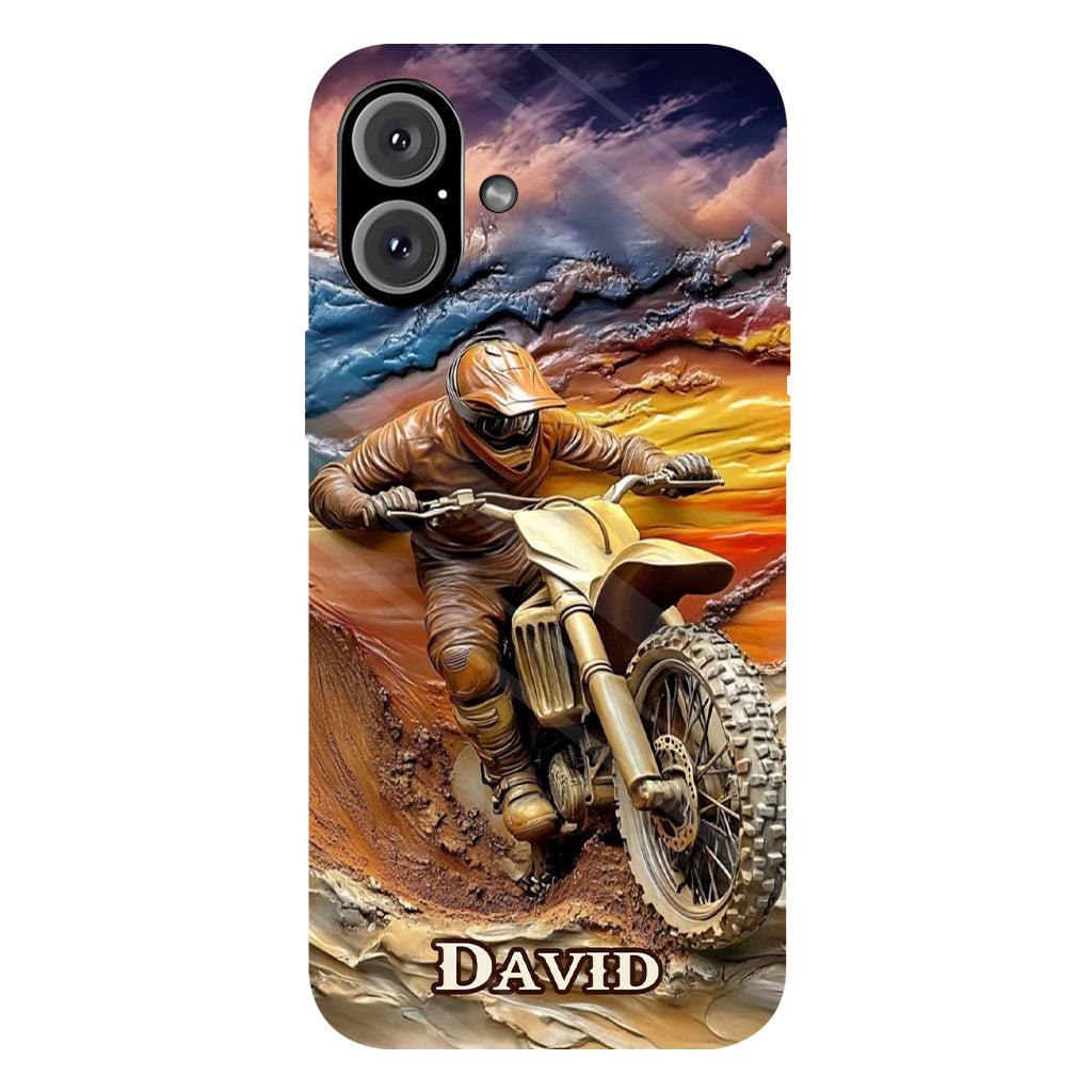Born To Ride - Personalized Dirt Bike Full Print Phone Case