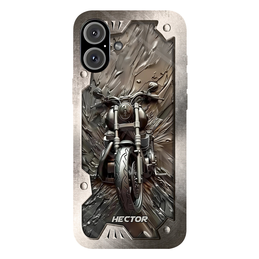 Coque de téléphone personnalisée avec motif motard vintage - Moto vintage