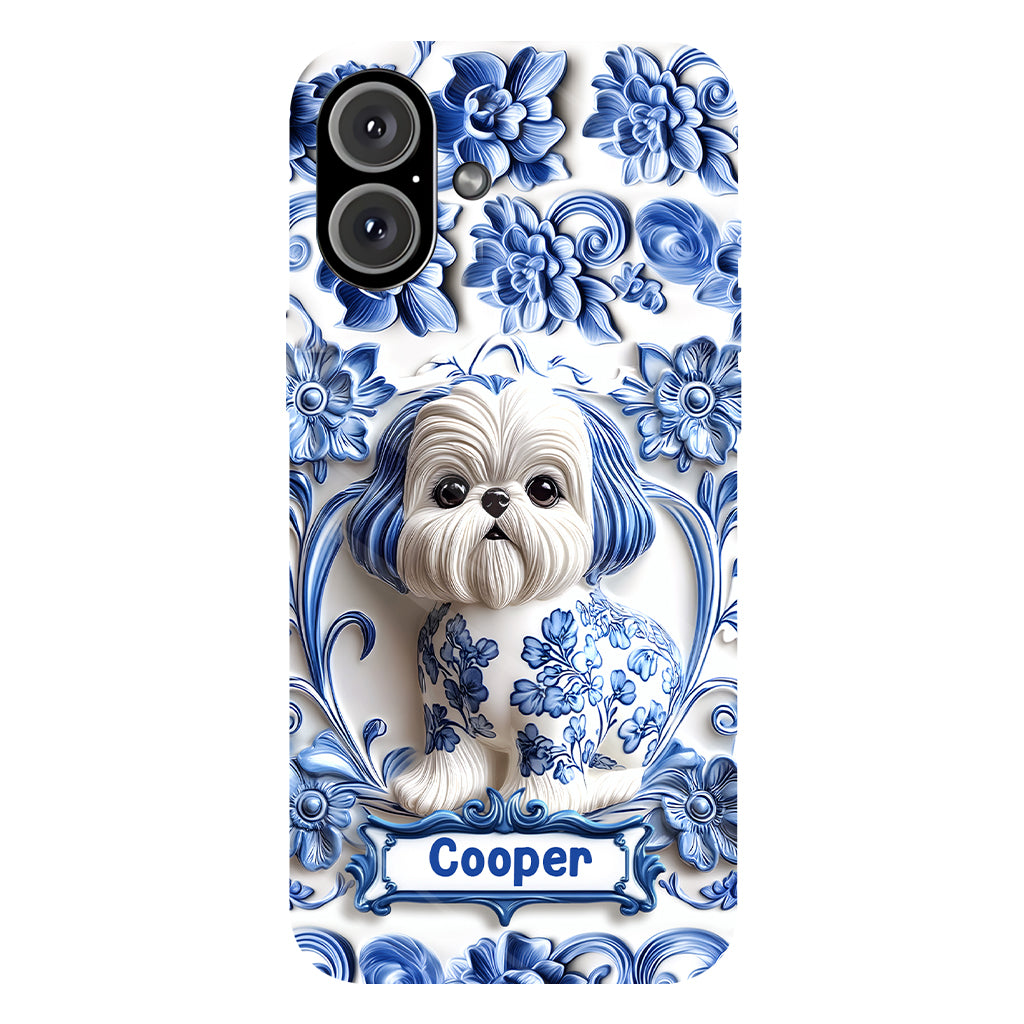 Coque de téléphone personnalisée avec imprimé chien mignon