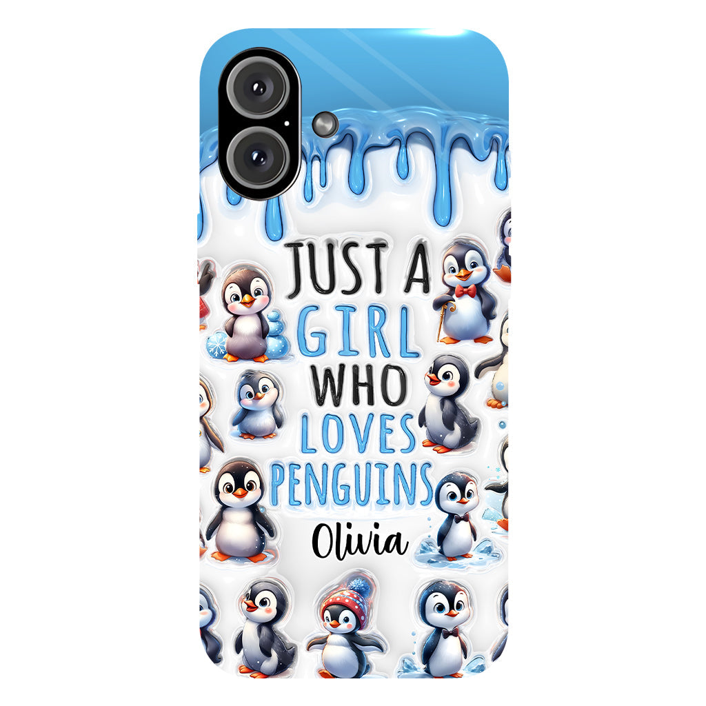Just A Girl Who Loves Penguins - Personalized Penguin Lover Full Print Phone Case