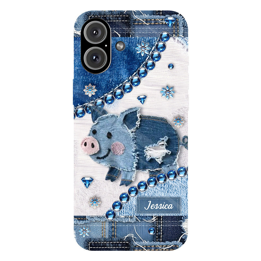Coque de téléphone personnalisée pour amoureux des cochons - Cochon mignon - Impression intégrale