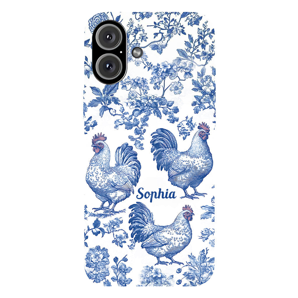 Chicken Toile de Jouy - Personalized Chicken Full Print Phone Case