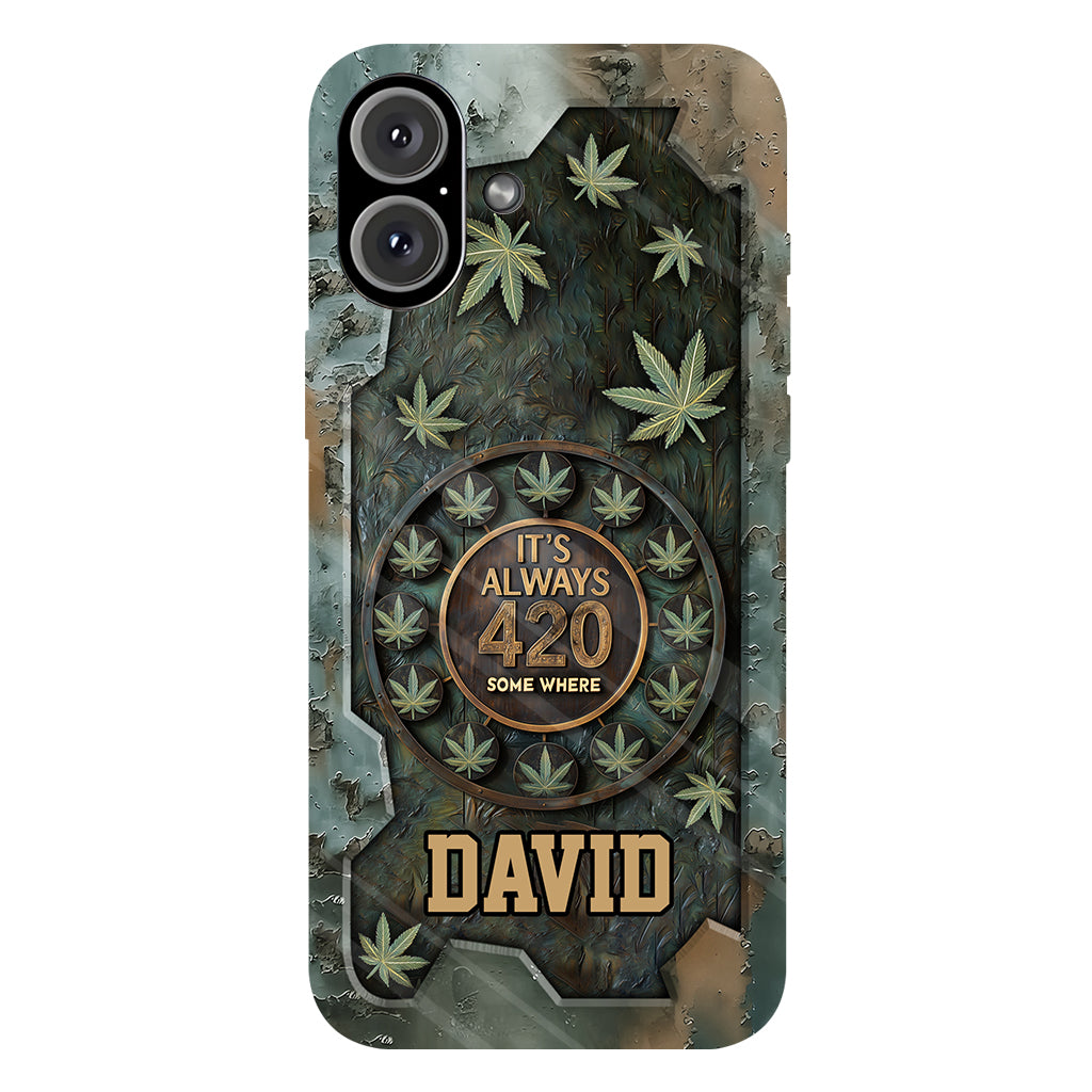 It's Always 420 - Personalized Weed Full Print Phone Case