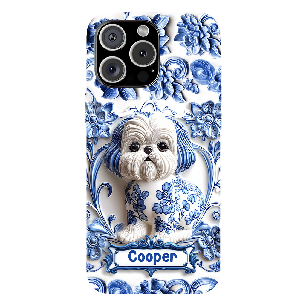 Coque de téléphone personnalisée avec imprimé chien mignon