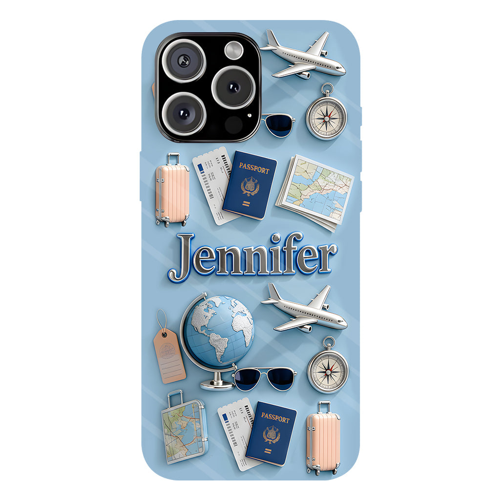 Just A Girl Who Loves Travelings - Personalized Travelling Full Print Phone Case