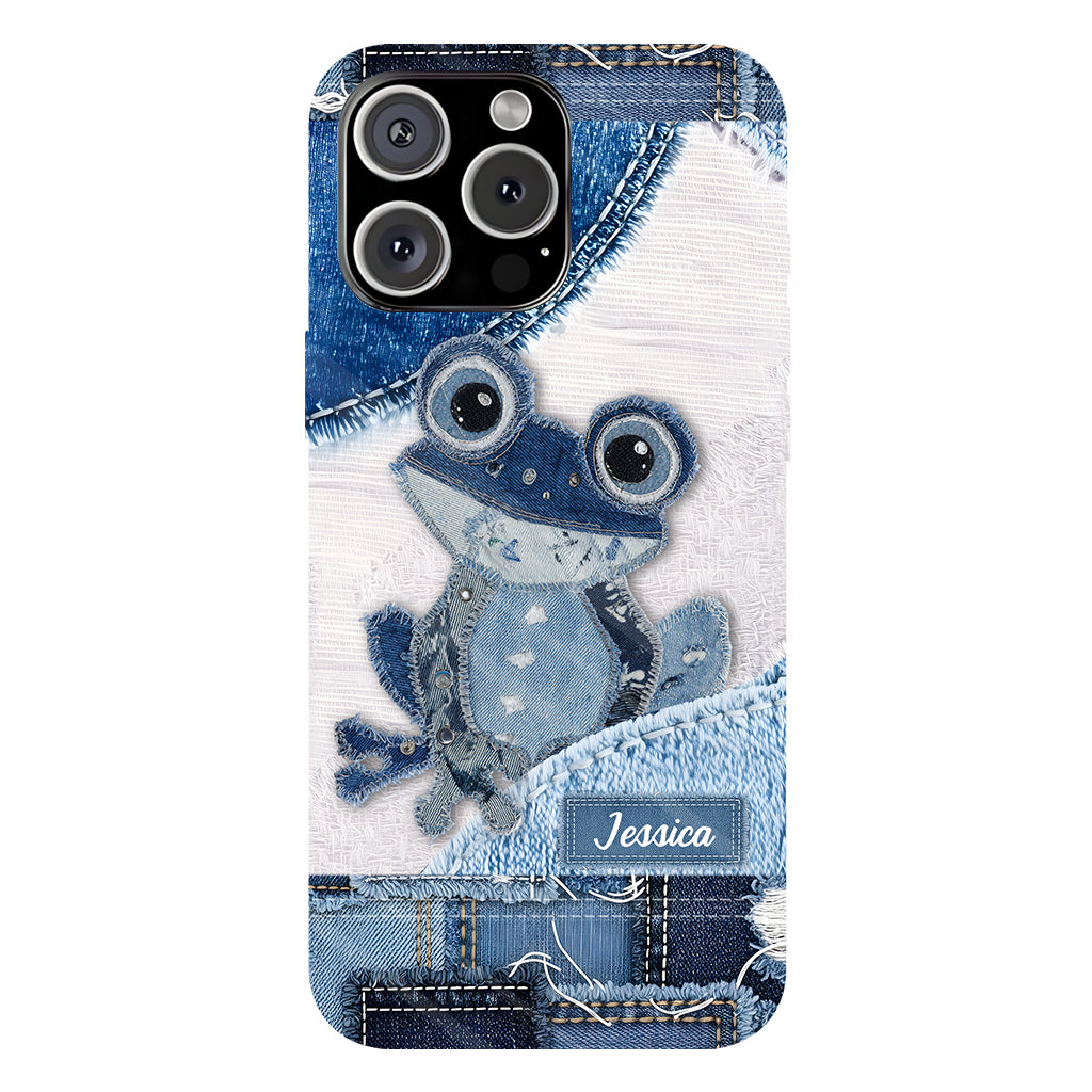 Coque de téléphone personnalisée Love Frog avec motif grenouille