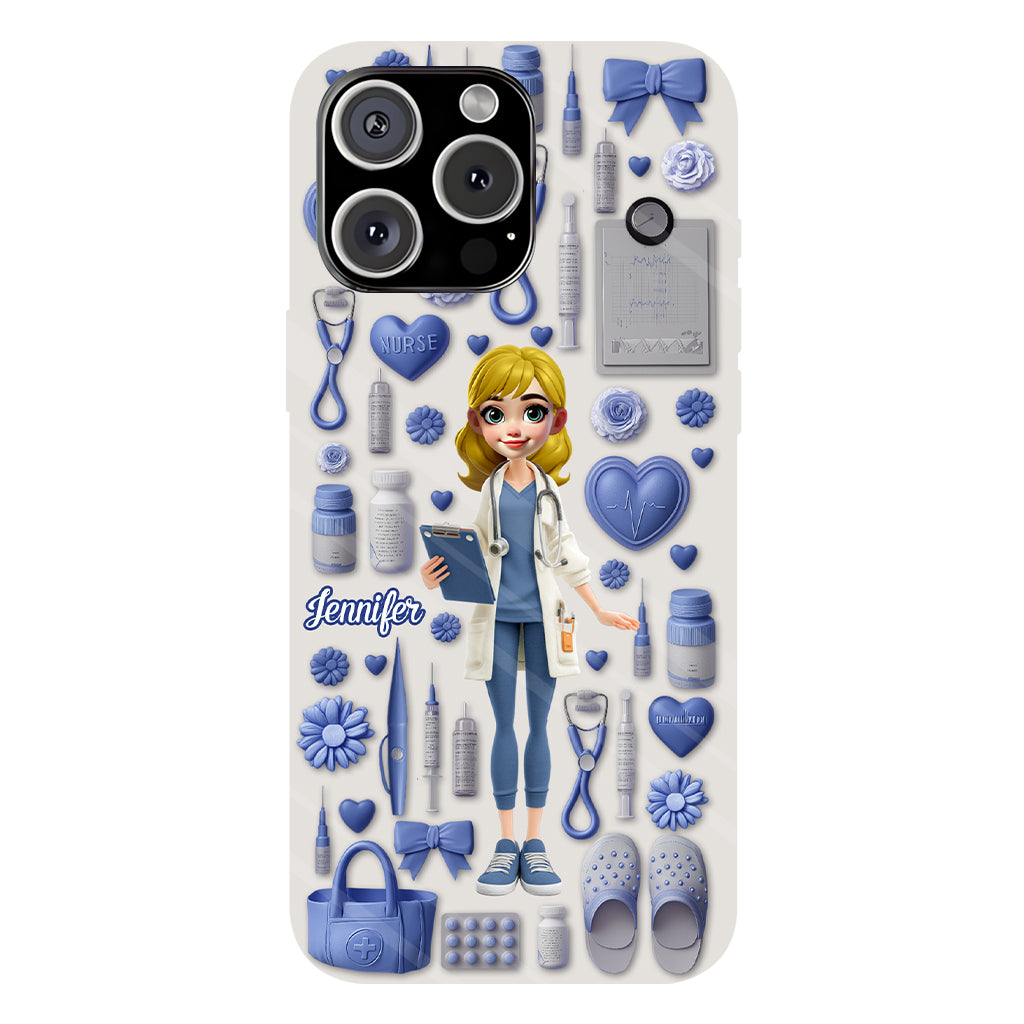 Nursing Is A Work Of Heart - Personalized Nurse Full Print Phone Case