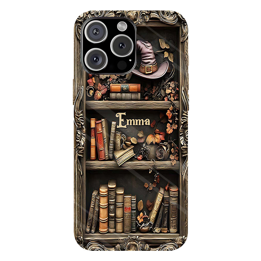 Hat And Books - Personalized Witch Full Print Phone Case