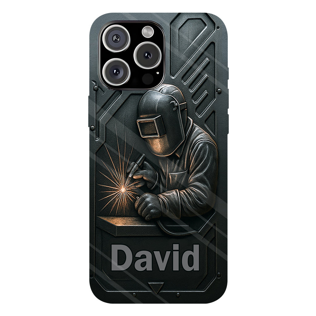 Coque de téléphone personnalisée avec motif de soudeur - Hommes soudeurs stylés