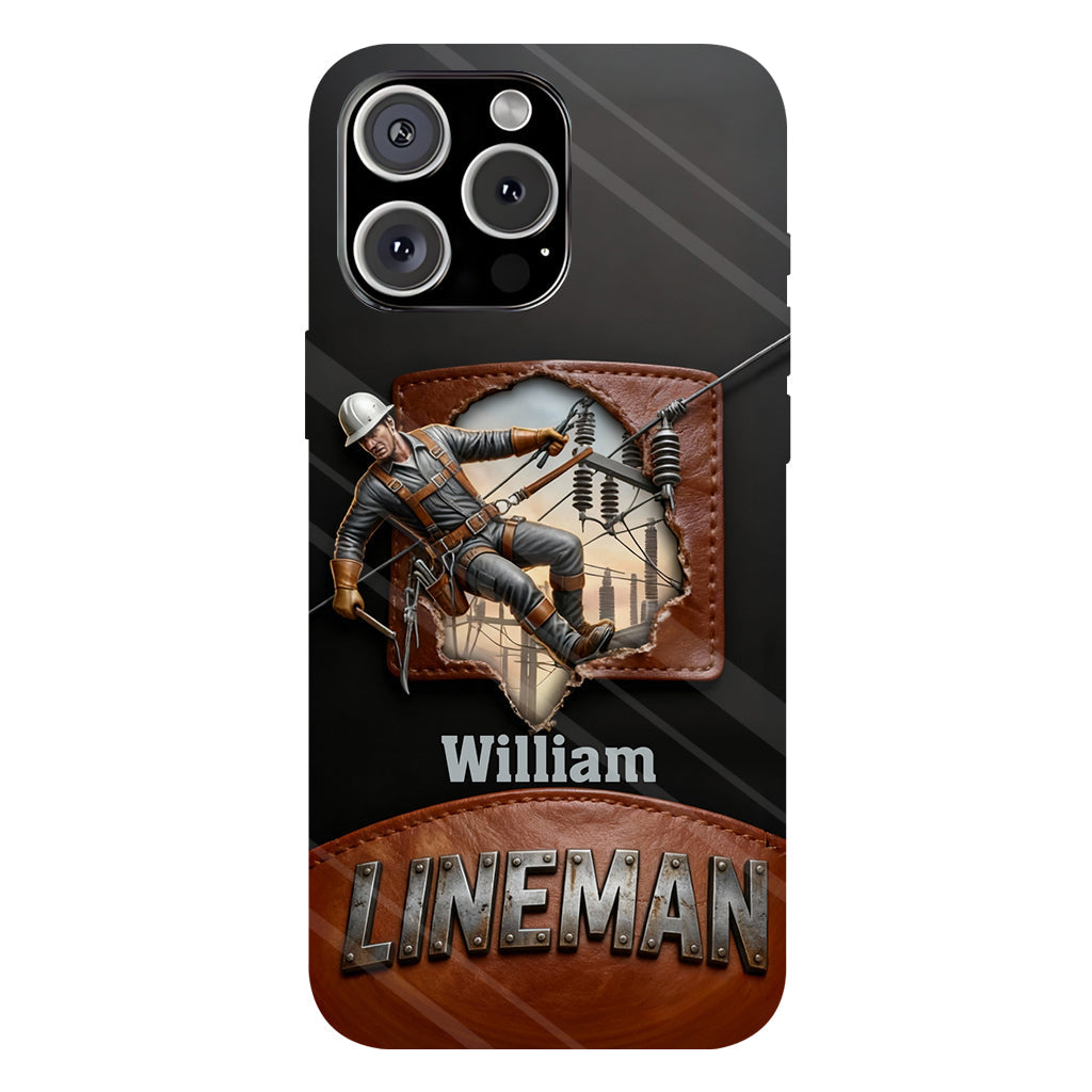 Coque de téléphone personnalisée « Lineman cool » avec impression intégrale