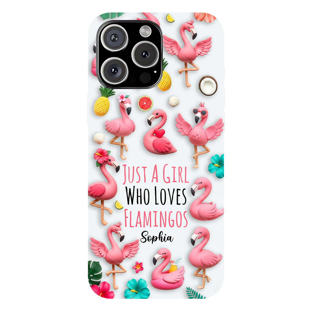 Coque de téléphone personnalisée « Flamants roses » avec motif intégral flamants roses