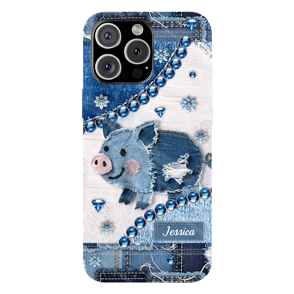 Coque de téléphone personnalisée pour amoureux des cochons - Cochon mignon - Impression intégrale