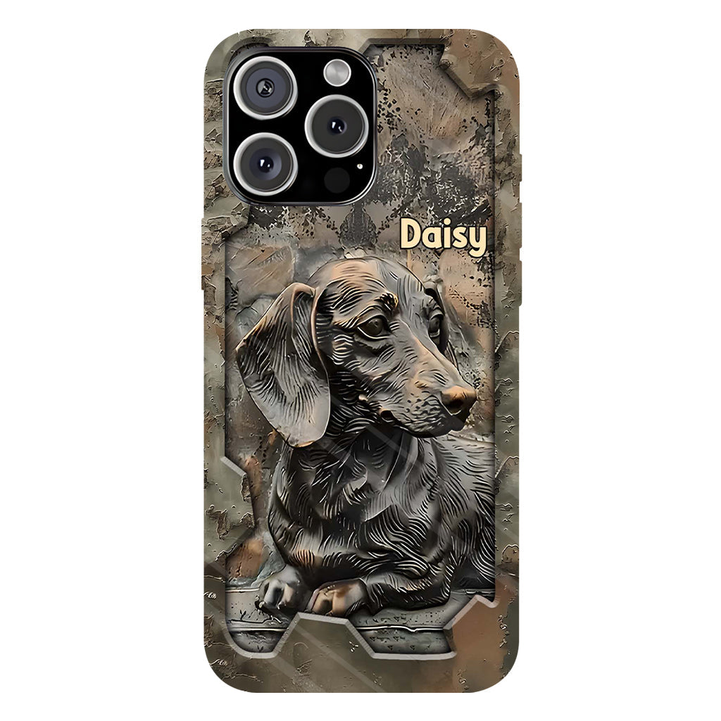 Das Leben ist schöner mit meinem Dackel – Personalisierte Handyhülle mit Hundemotiv