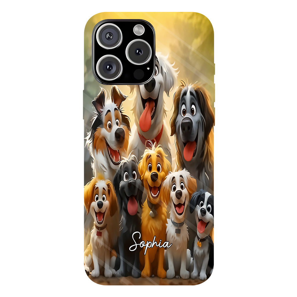 Juste une fille qui aime les chiens - Coque de téléphone personnalisée avec impression intégrale de chien