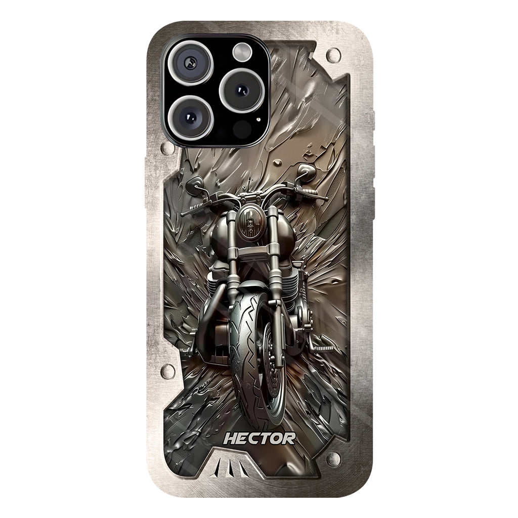 Coque de téléphone personnalisée avec motif motard vintage - Moto vintage