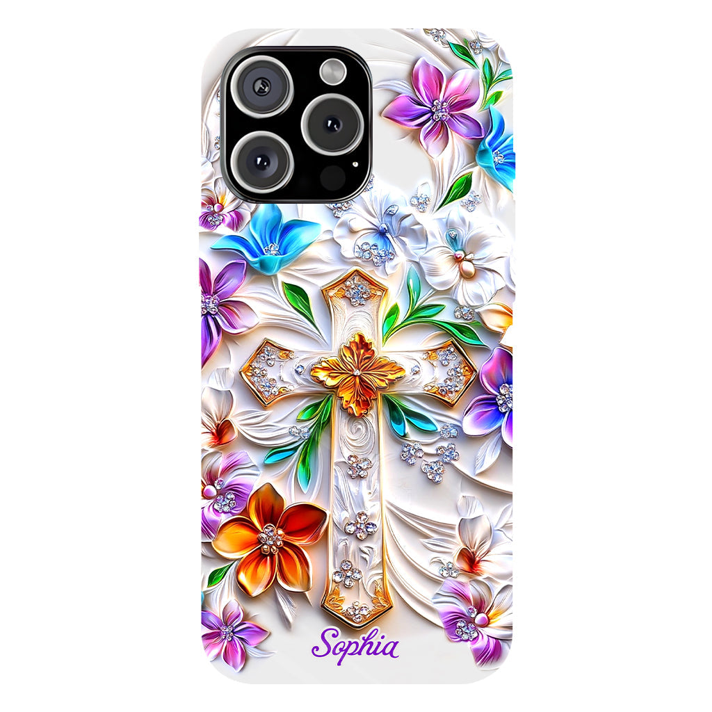 Glaube – Personalisierte Handyhülle mit christlichem Volldruck