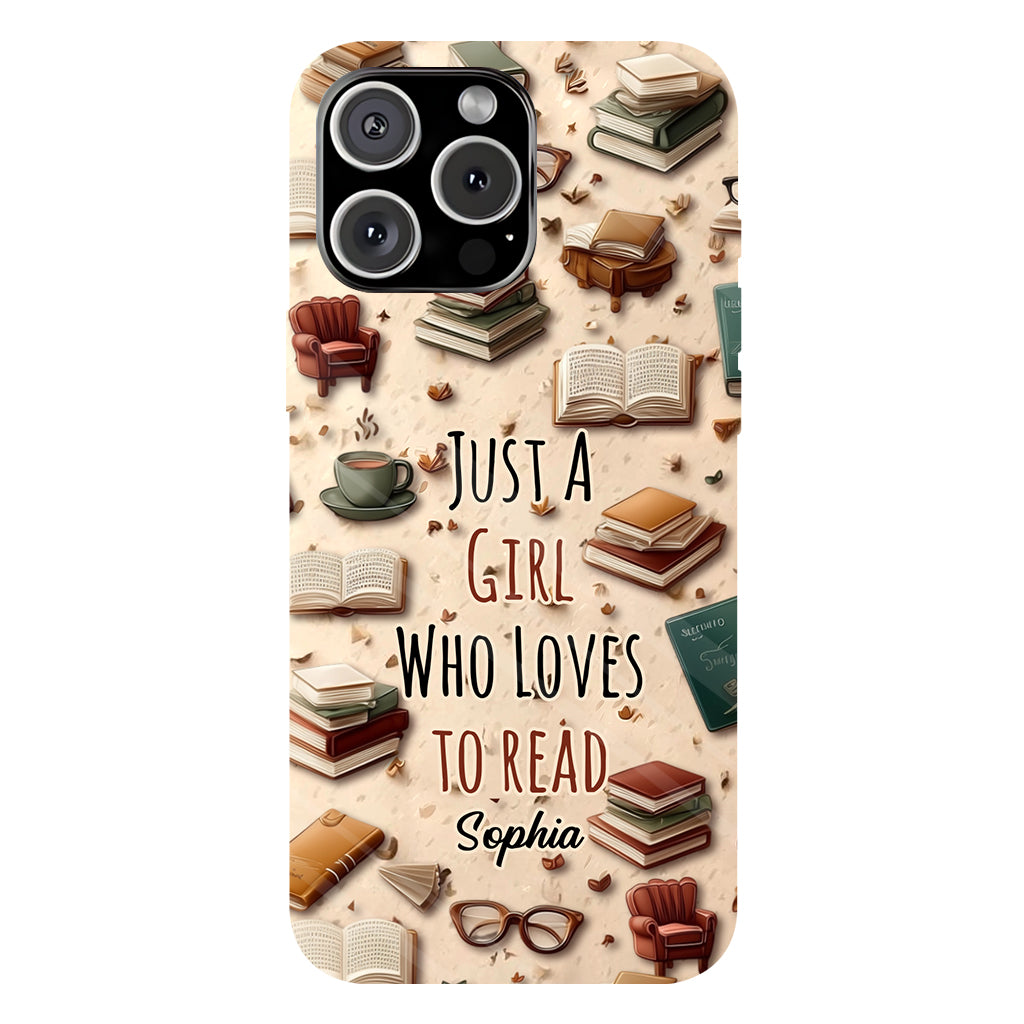 Just a Girl who Loves to Read - Personalized Book Full Print Phone Case