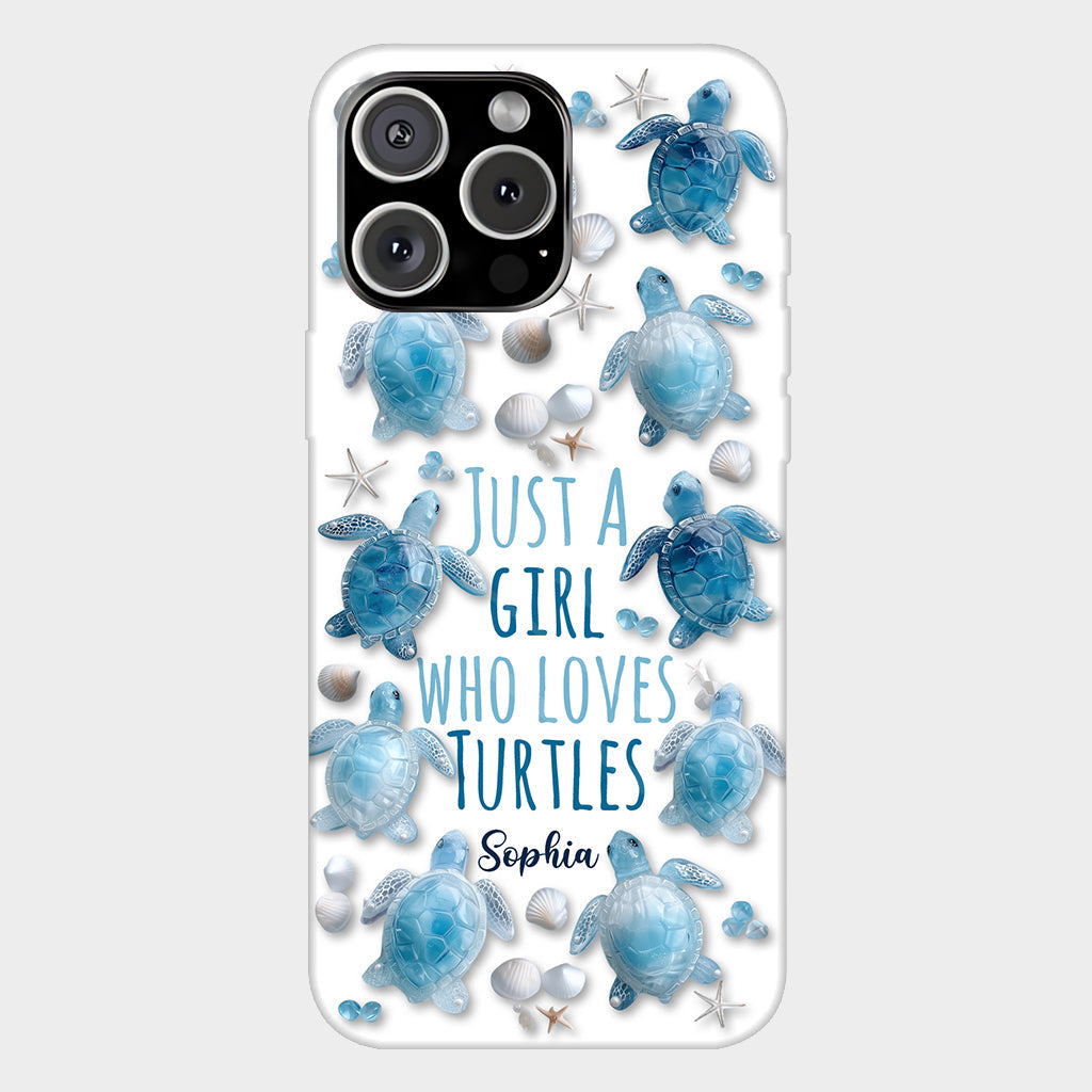 Just A Girl Who Loves Turtles - Personalized Turtle Full Print Phone Case
