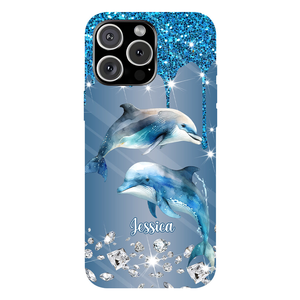 Magnifiques dauphins - Coque de téléphone personnalisée avec impression intégrale de dauphins