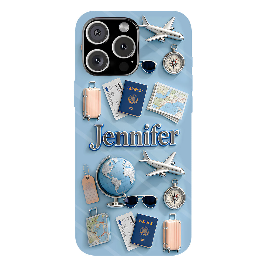 Just A Girl Who Loves Travelings - Personalized Travelling Full Print Phone Case