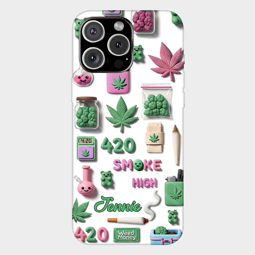 Stoner Chic – Personalisierte Handyhülle mit Weed-Motiv