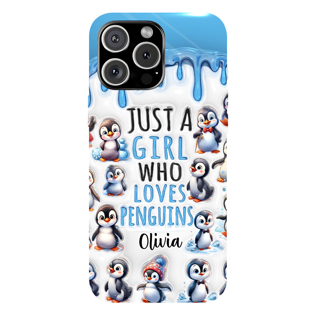 Just A Girl Who Loves Penguins - Personalized Penguin Lover Full Print Phone Case