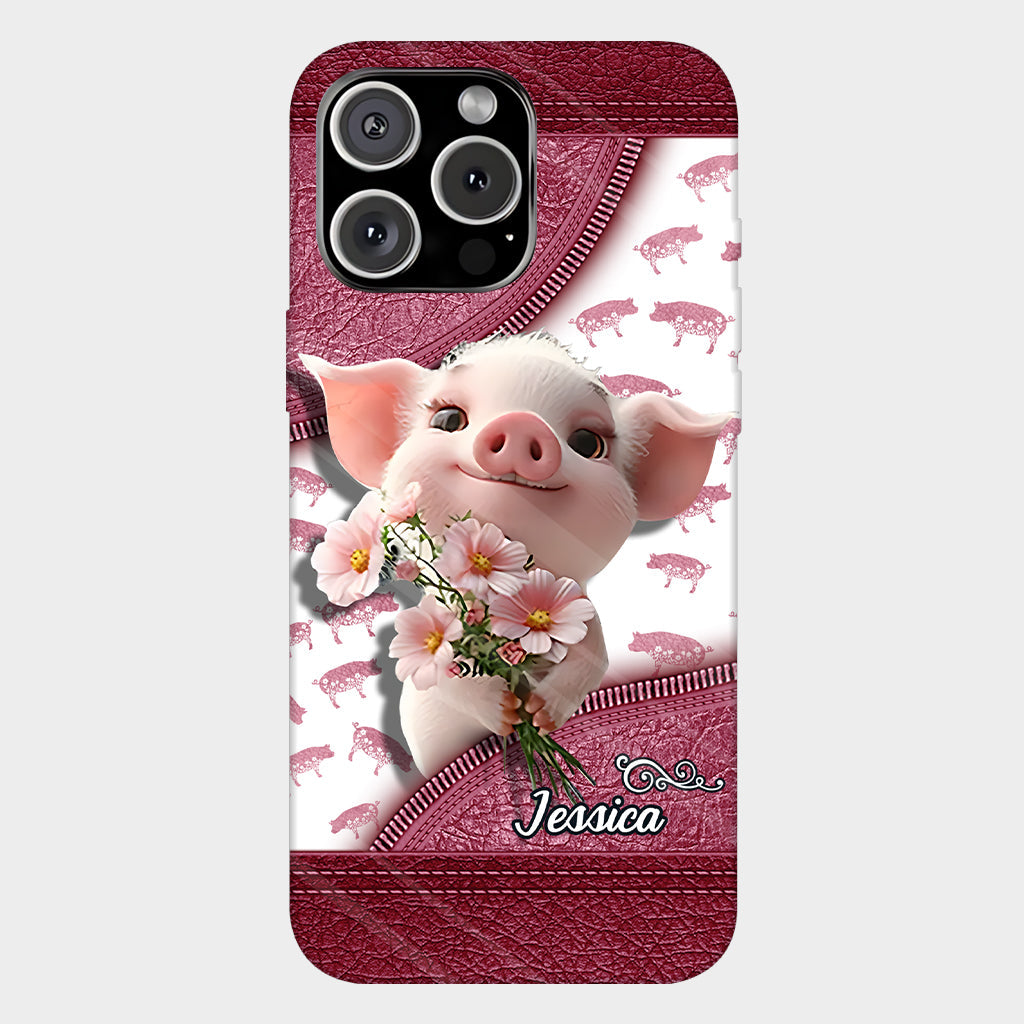 Coque de téléphone personnalisée « Amoureux des cochons » avec impression intégrale